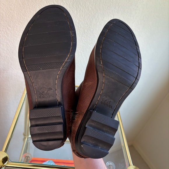 Sorel Danica Flat Ankle Boots Women’s 9.5 Brown Waterproof Leather, Tobacco - Picture 10 of 15